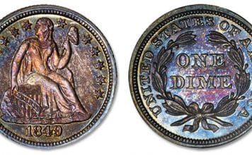 Gem Proof 1849 Dime Offered in Stack's Bowers June 2022 Auction