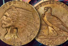 1929 Indian Head Quarter Eagle. Image: CoinWeek / Stack's Bowers.