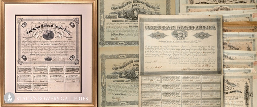 Large Number of Confederate Bonds Offered in June CCO - Stack's Bowers Auction