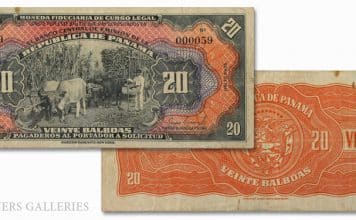 1941 Panama 20 Balboas in Stack's Bowers June World Paper Money Auction