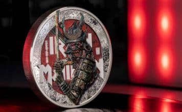 Second Iron Maiden Coin in Series from CIT Features Eddie as Samurai