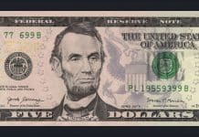 Bidding Already at $5,500 For Extremely Rare Dual Serial Number Error $5 Note
