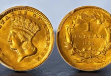1861-D Gold Dollar. Image: Stack's Bowers / CoinWeek.