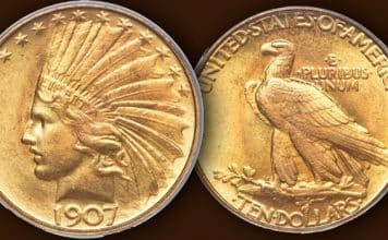 1907 Rolled Rim $10 Leads Heritage U.S. Coins Auction to Nearly $18 Million