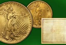 First Display of Two Proof Saint-Gaudens Double Eagles and Presidential Documents at 2022 World’s Fair of Money
