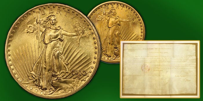 First Display of Two Proof Saint-Gaudens Double Eagles and Presidential Documents at 2022 World’s Fair of Money