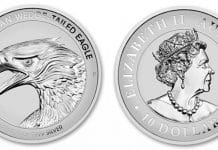 10oz Silver Enhanced Reverse Proof Wedge-Tailed Eagle Coin Issued by Perth Mint