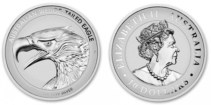 Perth Mint 10oz Silver Enhanced Reverse Proof Wedge-Tailed Eagle Coin