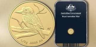 Kookaburra on Latest Mini Money Gold Coin From Royal Australian Mint