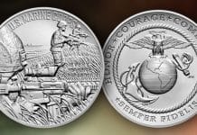 U.S. Marine Corps Silver Medal for Sale July 15