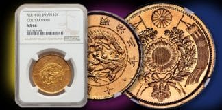 Finest Certified Meiji Gold Pattern 10 Yen at Heritage Auctions