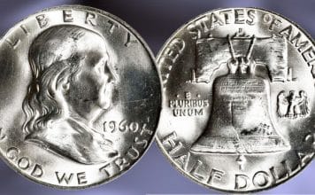 United States 1960 Franklin Half Dollar