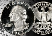 United States 1963 Washington Quarter Silver Proof Coin