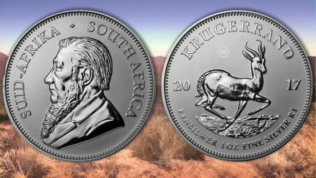 2017 South African Silver Krugerrand Bullion Coin.