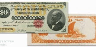 1882 $20 Gold Certificate - Stack's Bowers Galleries Paper Money Auction