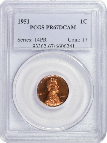 Top Pop DCAM 1951 Proof Lincoln Cent Offered by GreatCollections