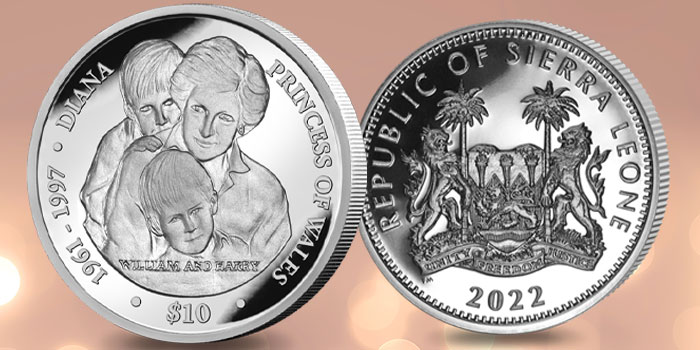 Moneda conmemorativa del 25 aniversario de la muerte de la princesa Diana