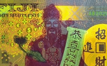 'God of Wealth' Banknote Issued by Reserve Bank of Fiji