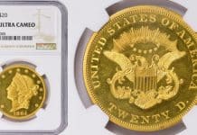 Rare Proof 1864 Double Eagle Sells for $613,125 at GreatColletions