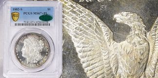 GreatCollections Offers Rare Chance for High Gem Prooflike 1882-S Morgan Dollar