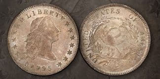 High Grade 1795 Three Leaves Dollar Offered by GreatCollections