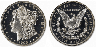 Superb Cameo Proof 1903 Morgan Dollar in Stack's Bowers Winter 2022 Showcase Auction