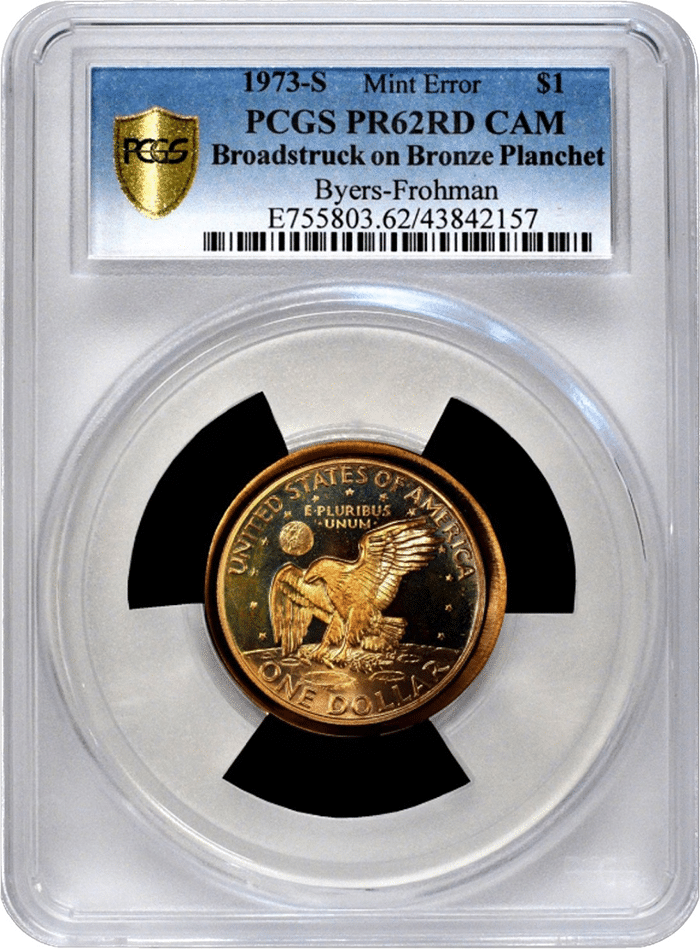 Mike Byers Mint Error News - 1973-S Proof Eisenhower Dollar in Bronze