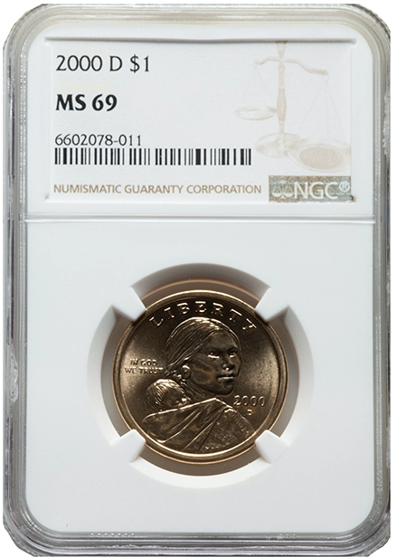 NGC MS69 2000-D Sacagawea dollar. Image: Heritage Auctions.
