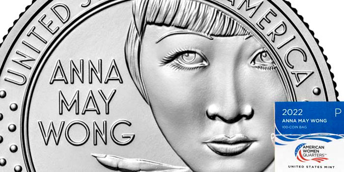 United States Mint to Ship 5th American Women Quarters Featuring Anna May Wong on Oct. 24