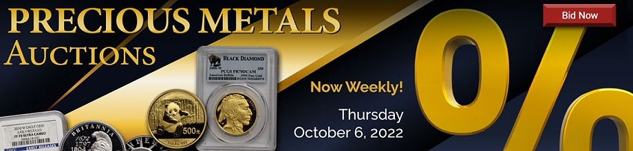 Stacks Bowers Precious Metals Auction Oct 6th