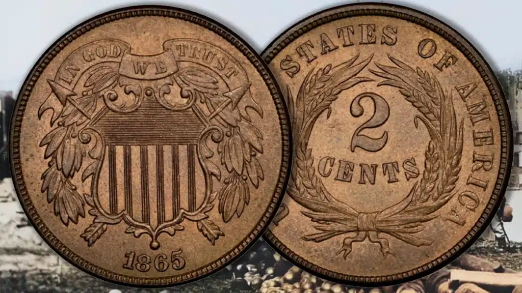 1865 Two-Cent Piece. Image: CoinWeek / NGC.