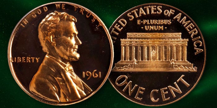 United States 1961 Lincoln Cent Proof