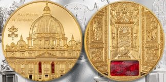 New Coin in Tiffany Art Metropolis Series Features St. Peter's Basilica