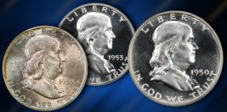 Choice Franklin Half Dollars at David Lawrence Rare Coins