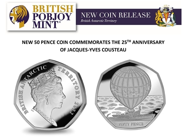 New 50 Pence Coin Commemorates Jacques-Yves Cousteau