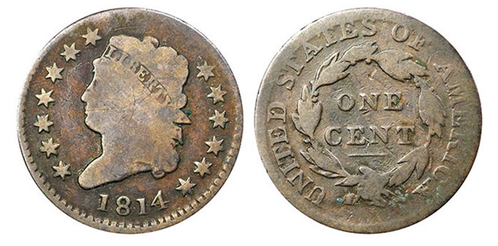 Counterfeit Detection: Altered Date 1814 Large Cent