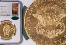 Gem Prooflike Central America 1857-S Double Eagle Sells at GreatCollections