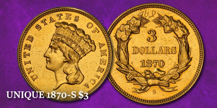 Trophy Rarities, Including 3 Unique U.S. Coins, at Heritage Auctions in January