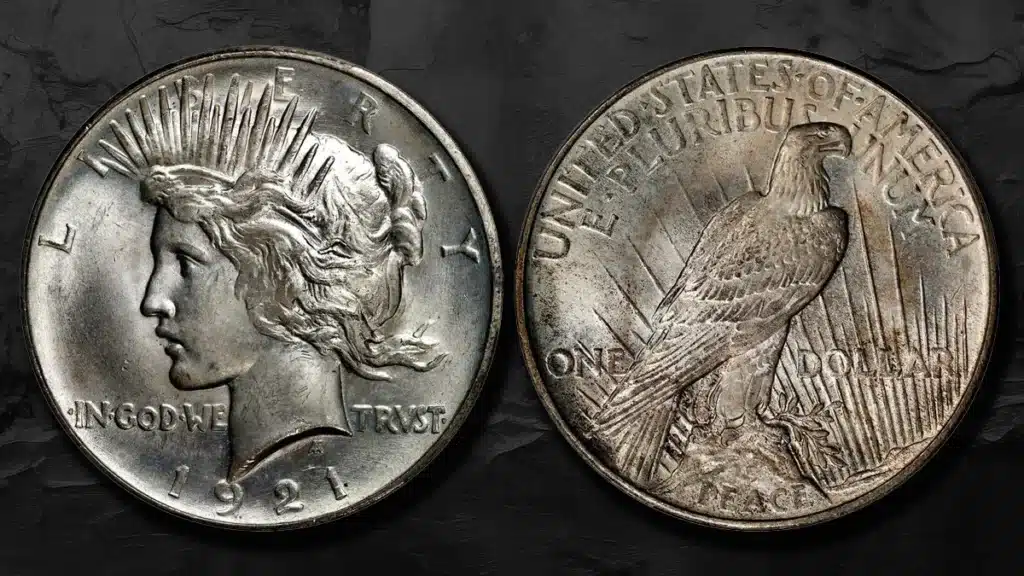 1921 Peace Dollar.