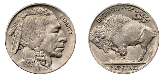 Counterfeit Detection: Altered 1926-D Buffalo Nickel