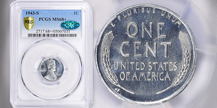 Impressive 1943-S Steel Cent Offered by GreatCollections