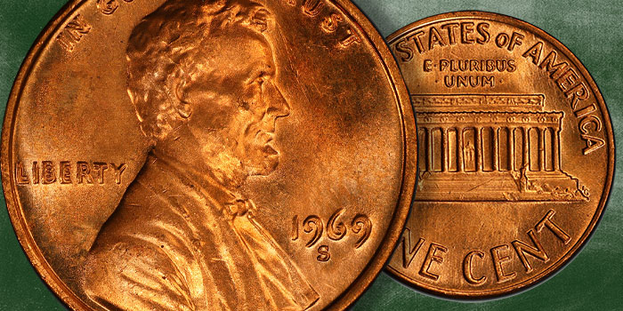 Red Gem 1969-S Doubled Die Lincoln Cent Offered by GreatCollections