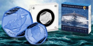 World's 1st Titanium 50 Pence Coin Features Antarctic Blue Whale