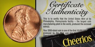 United States 2000 "Cheerios" Lincoln Cent