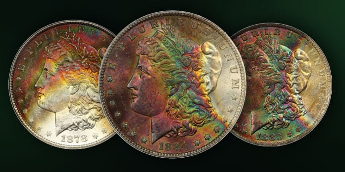 Waco Toned Morgan Dollar Collection Offered by David Lawrence