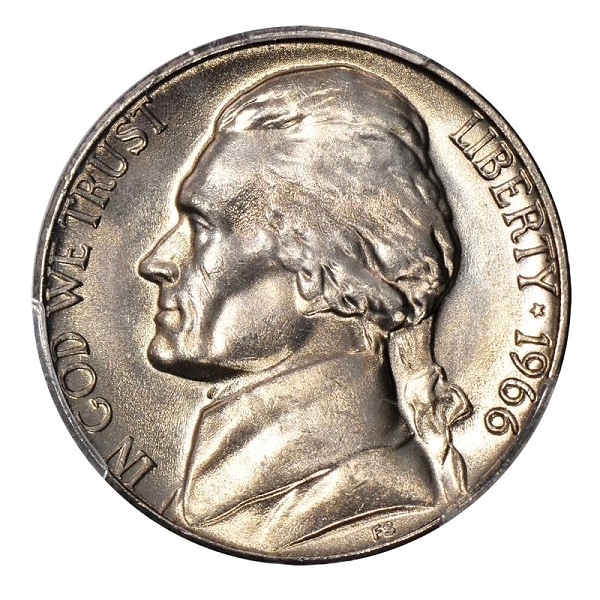 United States 1966 Jefferson Nickel