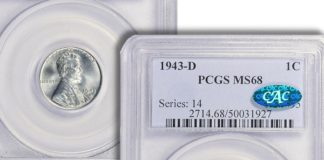 High Mint State 1943-D Steel Cent Offered by GreatCollections