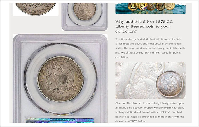 Counterfeit 1875-CC Half Dollars and Facebook “Sponsored” Ads