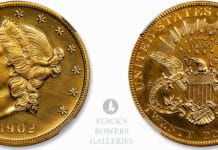 Proof 1902 Liberty Head Double Eagle $20 Gold Coin in Stack's Bowers Spring 2023 Rarities Night Auction