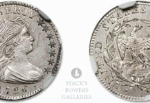 Stack’s Bowers Galleries to Offer the rare LM-1 variety 1796 LIKERTY Draped Bust Half Dime in MS-63 at their Spring 2023 Rarities Night Auction